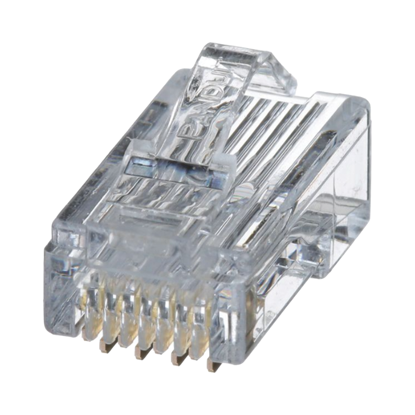MP588-C - Plug RJ45 Cat5e, Para Cable UTP de Calibres 24-26 AWG, Chapado en Oro de 50 Micras, Paquete de 100 Piezas