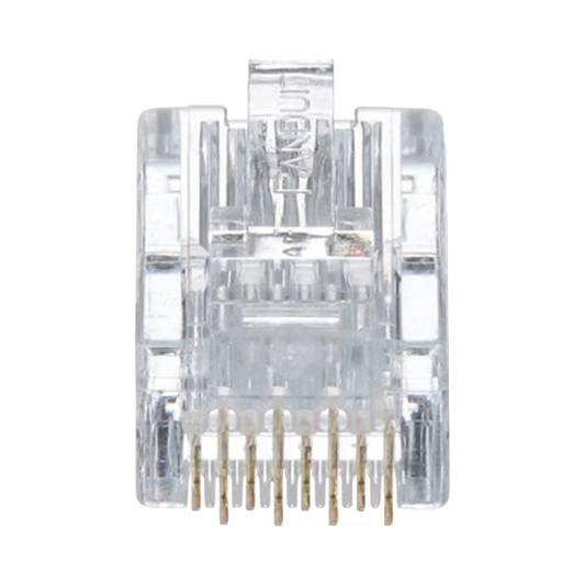 MP588-L - Plug RJ45 Cat5e, Para Cable UTP de Calibres 24-26 AWG, Chapado en Oro de 50 Micras, Paquete de 50 Piezas