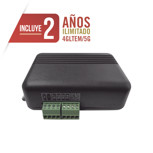 MQ03-LTE-M Controlador 4GLTEM / 4 ENTRADAS Y 2 SALIDAS / 2 AÑOS ILIMITADOS INCLUIDOS / Activacion Remota /Notificacion PUSH e EMAIL / APP SIN COSTO / Soporte para Reporte a Central de Alarma
