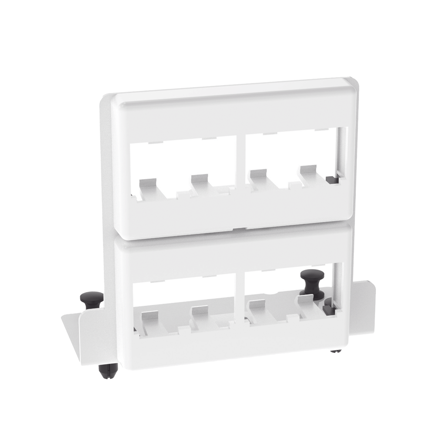 MS8PPB - Patch Panel de 8 Puertos Mini-Com, Para Uso con Gabinetes Multipropósito, de Instalación a Presión, Color Blanco