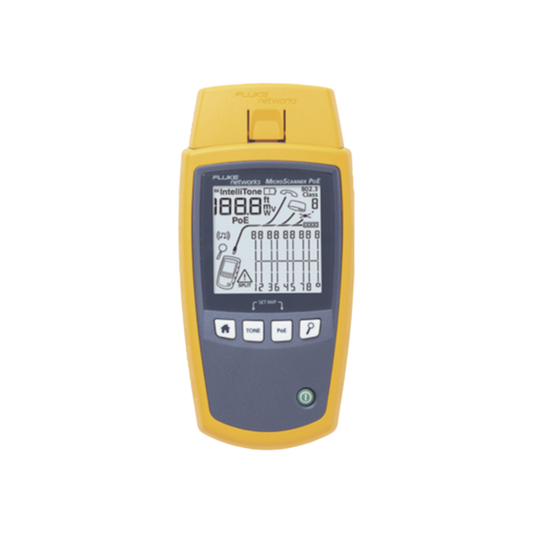 MS-POE - Verificador de Red MicroScanner PoE, para Comprobaci�n de Redes de Voz, Datos, Video y PoE 802.3af, at, bt y UPOE, con Pantalla LCD Retroiluminada