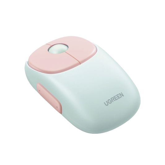 MU102 Mouse Inalámbrico FUNï¼? / Recargable / 2.4G & Bluetooth / 4 Niveles de DPI / Clic Silencioso / Ergonómico / 5 Botones / Compatible con Windows, macOS 10.5, Android iOS Linux y Chrome OS / Color Rosa