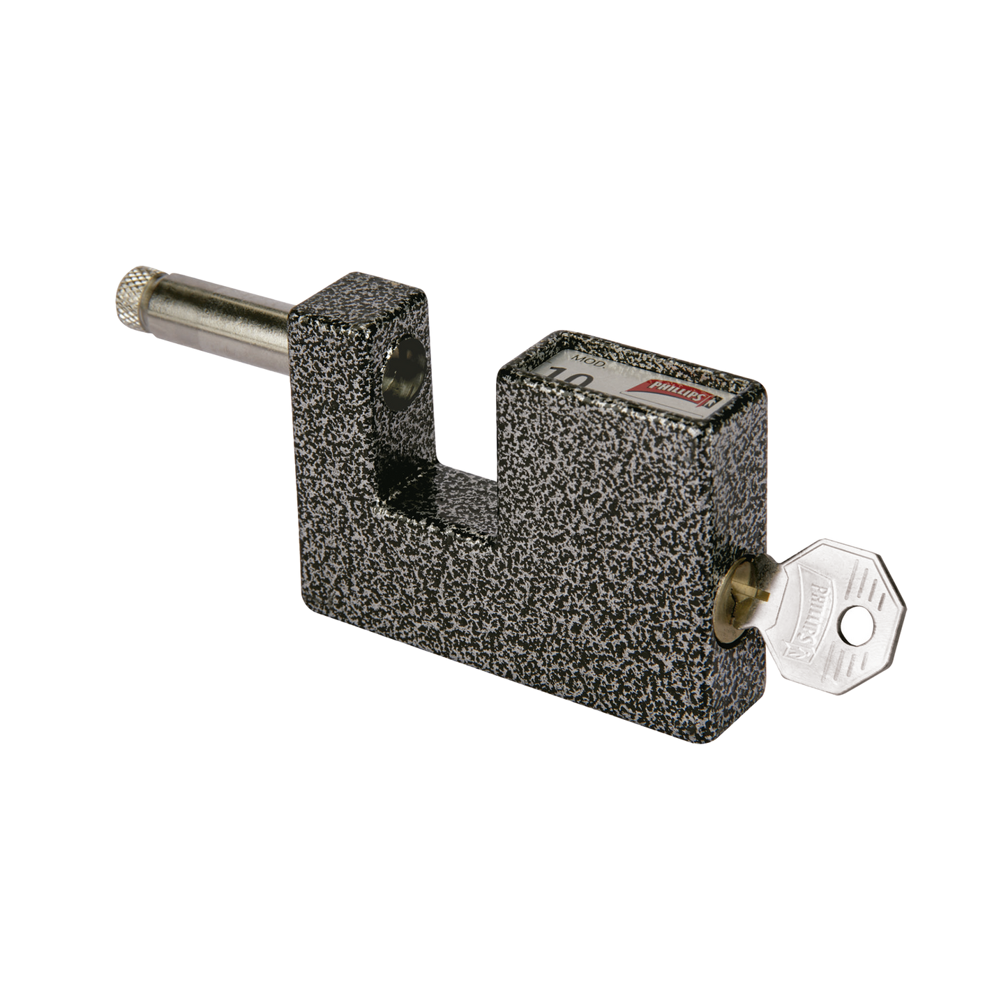 MX301 Candado para Cortina Metálicas #10 / Llave PH-52 para 5 pernos de combinación / Cuerpo de aleación metálica.
