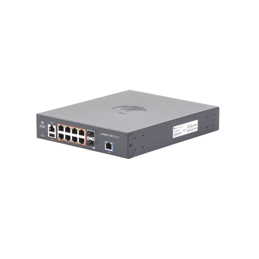 MX-EX2010PXA-U Switch cnMatrix EX2010-P capa 3 de 10 puertos(8 PoE Gigabit 802.3af/at, 2 SFP, 1 consola, 1 MNGMT, 1 USB)  administración desde la Nube (MX-EX2010PXA-U)