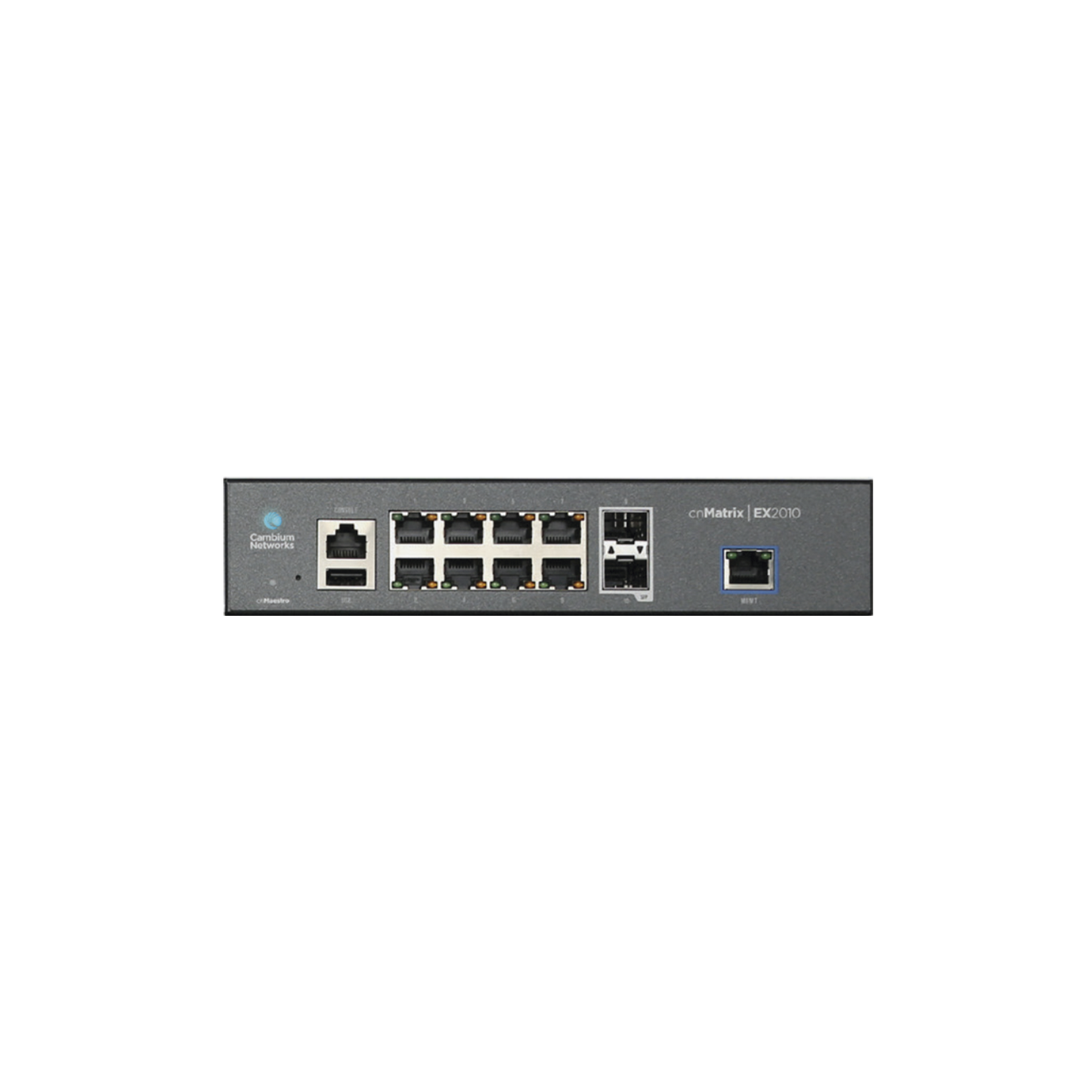 MX-EX2010XXA-U Switch inteligente cnMatrix EX2010 capa 3 de 13 puertos (8 Ethernet Gigabit, 2 SFP, 1 consola, 1 MNGMT, 1 USB) administración desde la Nube