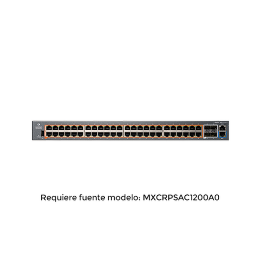 MX-EX2052GXPA-10 Switch PoE inteligente / cnMatrix EX2052R-P / PoE+ / 48 puertos x 1 Gps / 4 SFP+, fuente de alimentación extraíble