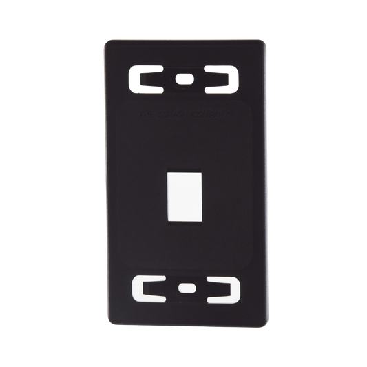 MX-FP-S-01-01 - Placa de Pared Modular MAX, de 1 Salida, Color Negro