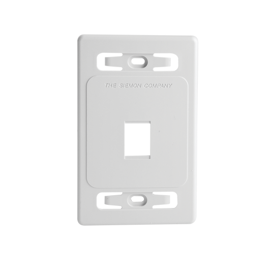 MX-FP-S-01-02 - Placa de Pared Modular MAX, de 1 Salida, Color Blanco