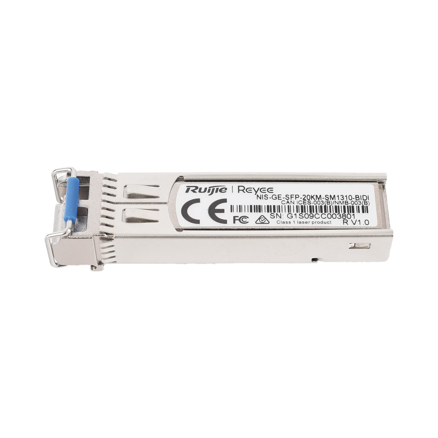 NIS-GE-SFP-20KM-SM1310-BIDI - Transceptor Industrial BIDI Monomodo SFP 1G (Lado A), hasta 20 Kilómetros, TX 1310 / RX 1550, soporta Temperaturas de -40° a 85° C