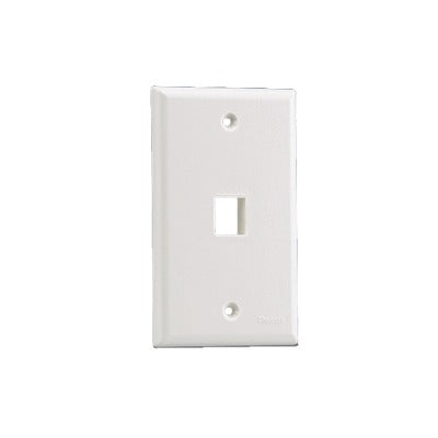 NK1FNWH - Placa de Pared Vertical, Salida Para 1 Puerto Keystone, Color Blanco