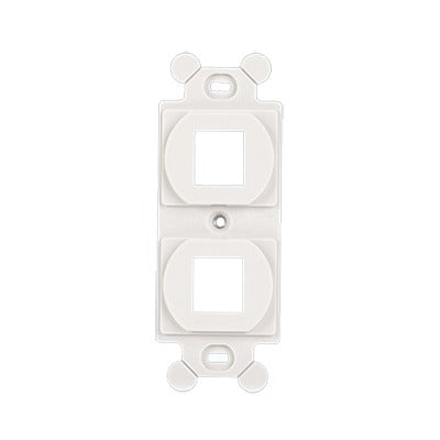 NK2106MFWH - Marco de M�dulo D�plex, Para Placas Frontales Est�ndar NEMA 106, Acepta 2 M�dulos Keystone, Color Blanco