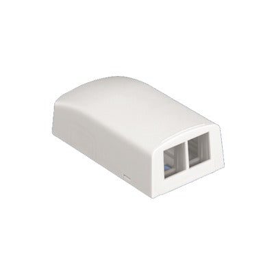 NK2BXIW-A - Caja de Montaje en Superficie, Para 2 M�dulos Keystone, Color Blanco Mate