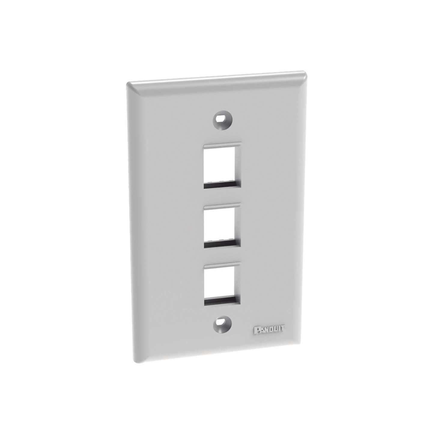 NK3FNWH - Placa de Pared Vertical, Salida Para 3 Puertos Keystone, Color Blanco