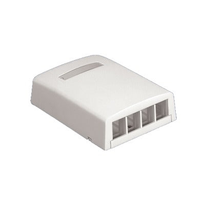NK4BXIW-AY - Caja de Montaje en Superficie, Para 4 M�dulos Keystone, Color Blanco Mate