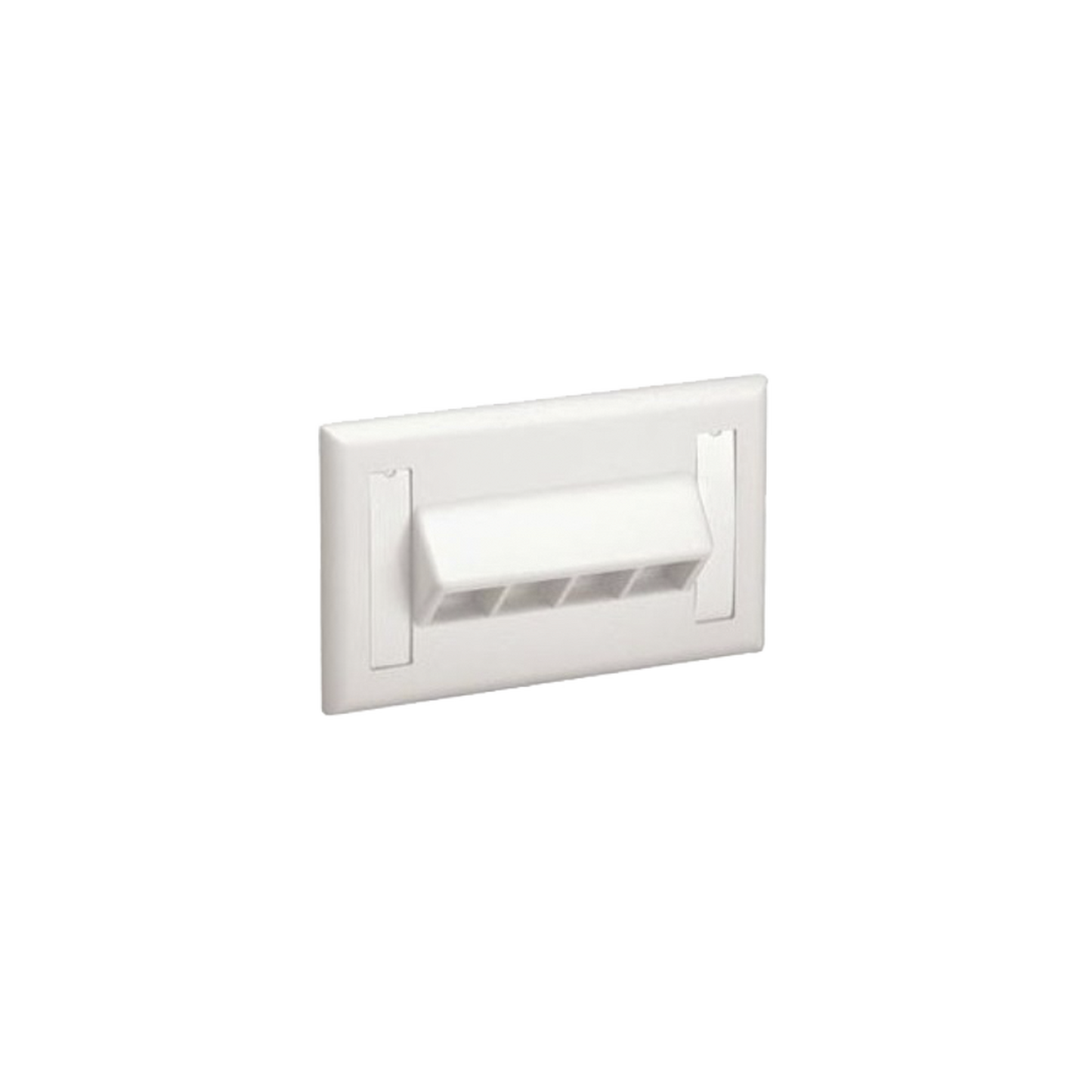 NK4HSFIWY - Placa de Pared Horizontal, Salida Para 4 Puertos Keystone, Con Espacios Para Etiquetas, Color Blanco Mate