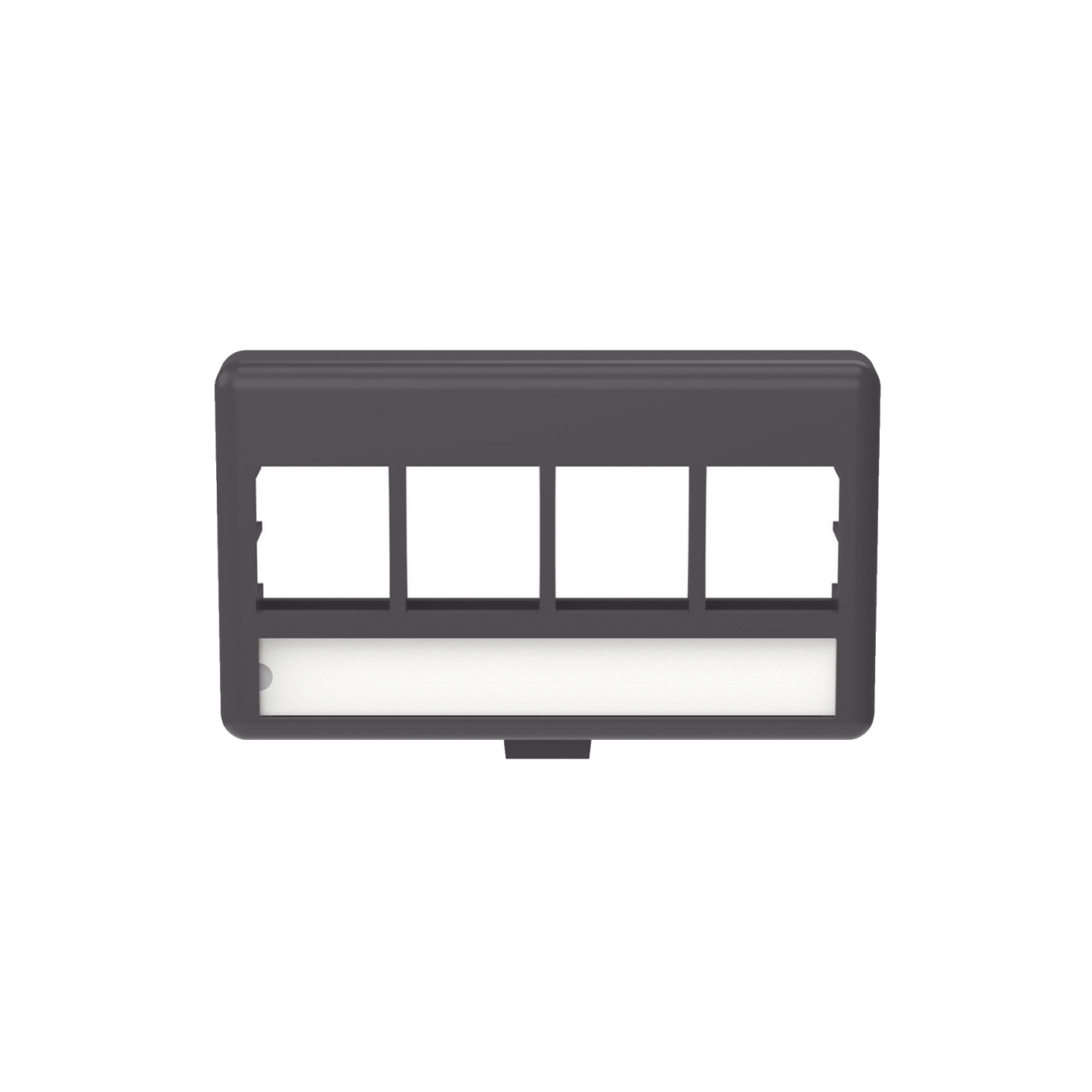 NK4MFLBL - Placa de Mobiliario Modular Est�ndar, Salidas Para 4 Puertos Keystone, Color Negro