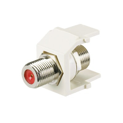 NKFWH - M�dulo Acoplador Coaxial Tipo F, Keystone, de 75 Ohms, 3.0 GHz, Color Blanco