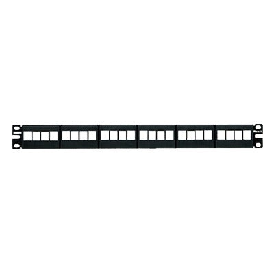 NKFP24Y - Panel de Parcheo Modular Keystone (Sin Conectores), de 24 Puertos, Espacio Para Identificaci�n con Etiqueta Adhesiva, 1UR