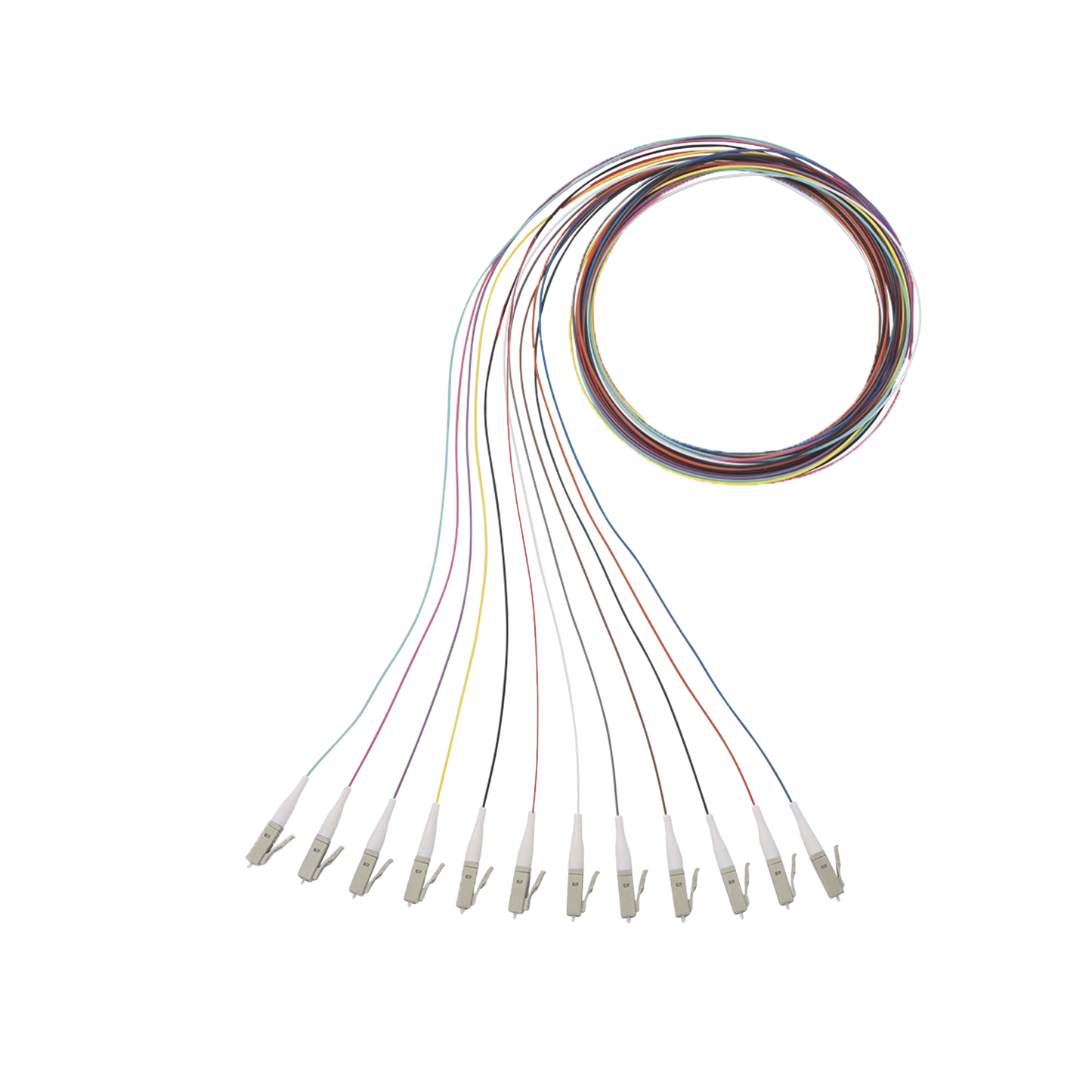 NKFPZ1BN1NKM001 - Kit de 12 Pigtails con Conector LC, Multimodo 50/125 OM4, 900um, de 1 Metro (3.28 Pies)