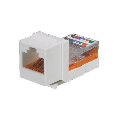 NK5E88MEIY - Conector Jack Estilo Leadframe, Tipo Keystone, Categor�a 5e, de 8 Posiciones y 8 Cables, Color Marfil