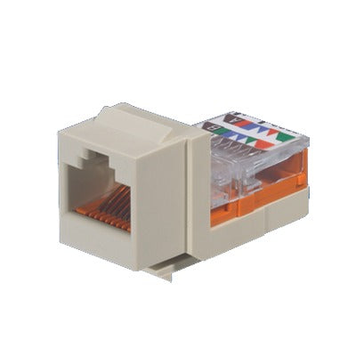 NK5E88MIWY - Conector Jack Estilo Leadframe, Tipo Keystone, Categor�a 5e, de 8 Posiciones y 8 Cables, Color Blanco Mate