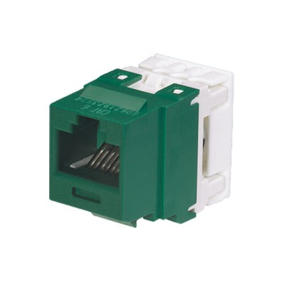 NK688MGR - Conector Jack Estilo 110 (de Impacto), Tipo Keystone, Categor�a 6, de 8 Posiciones y 8 Cables, Color Verde