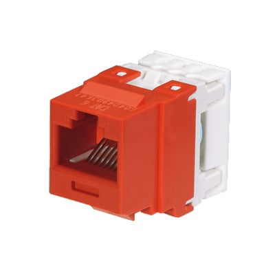 NK688MRD - Conector Jack Estilo 110 (de Impacto), Tipo Keystone, Categor�a 6, de 8 Posiciones y 8 Cables, Color Rojo