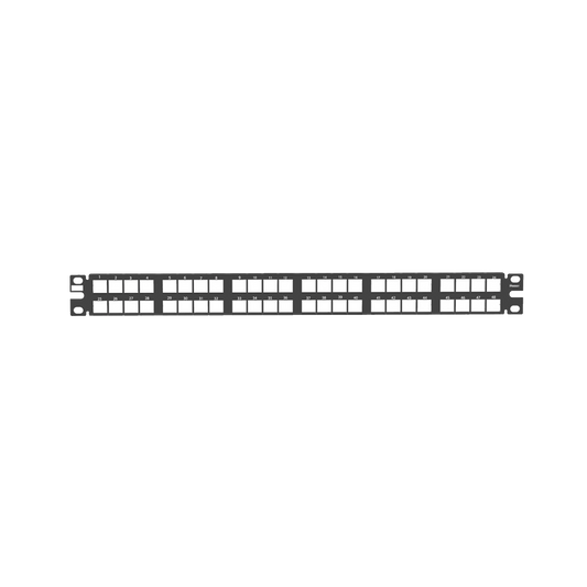 NKPP48HDY - Panel de Parcheo Modular de Alta Densidad, Keystone (Sin Conectores), Identificaci�n con Etiqueta Adhesiva, de 48 Puertos en 1 UR