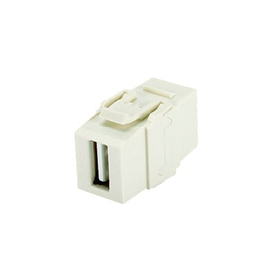 NKUSBAAIW - M�dulo Acoplador USB 2.0, Hembra a Hembra, Tipo Keystone, Color Blanco Mate