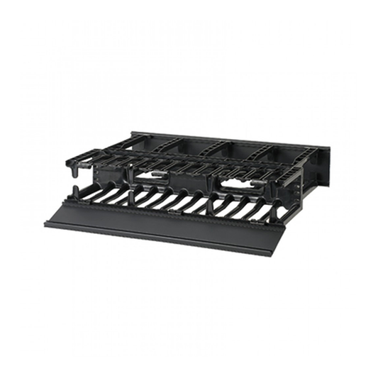 NM2 Organizador de Cables Horizontal NetManager de Alta Densidad, Doble (Frontal y Posterior), Para Rack de 19in, 2UR