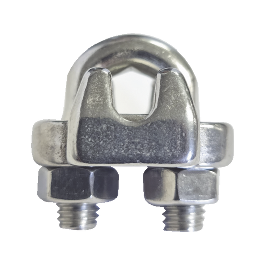 NUDO-18-FJSS - Nudo/ Perro/ Abrazadera Acero Forjado para Cable de 1/8", Acero Inoxidable.