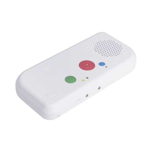 NX0019/B Terminal de Habitación IP / Botón Azul de Llamada a Médico / Lector RFID 125 KHz / SIP / PoE / Compatible con NX1071 y NX1075