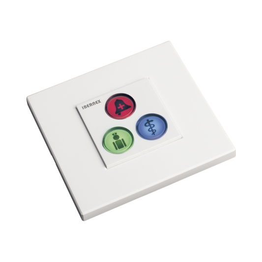 NX0392 Modulo de 3 Botones iluminados con Lector RFID 125 KHz / Alarma / Cancelar y Código Azul / BUS RS485 / Compatible con NX0019/B, NX1021 y NX0015
