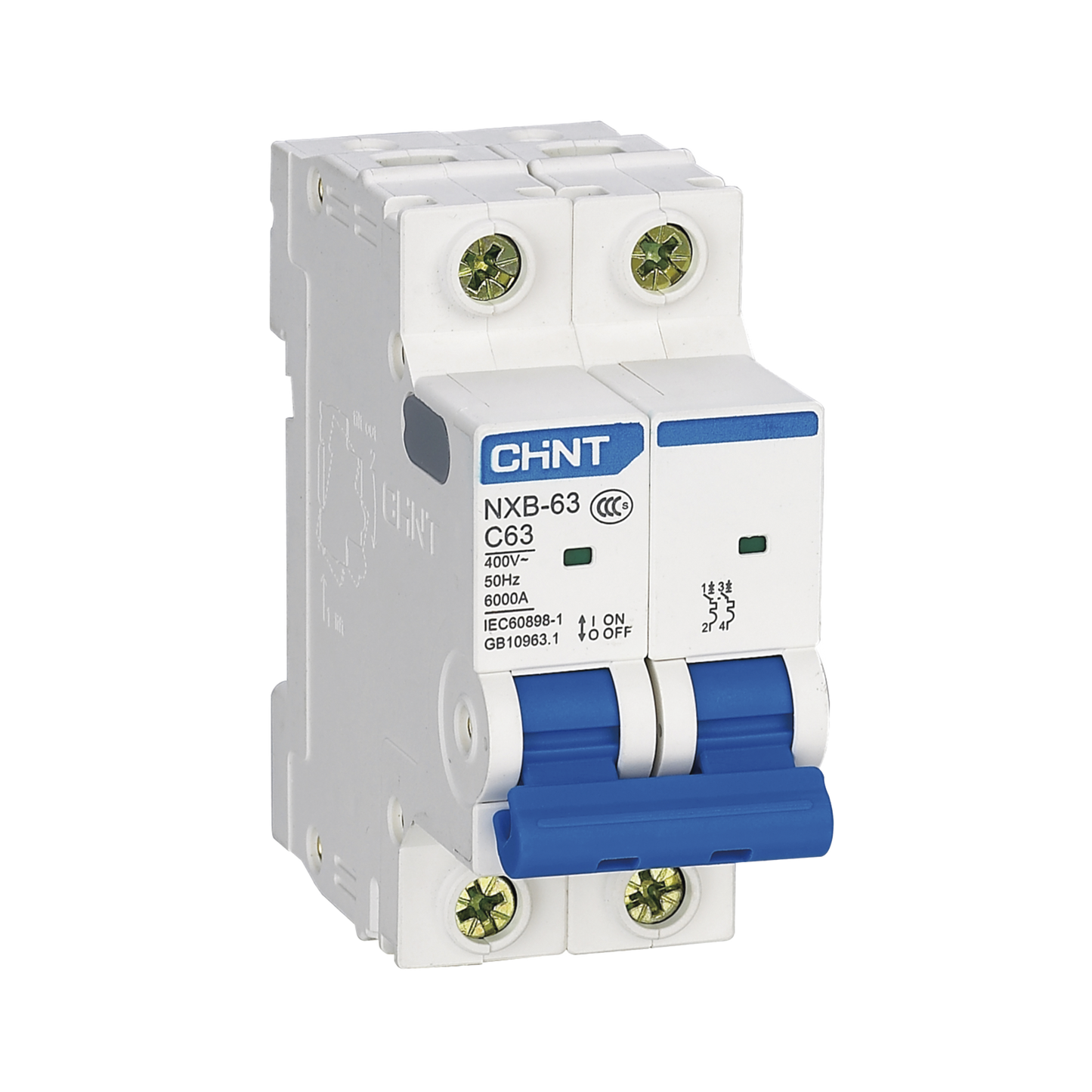 NXB632PC32 - Pastilla para Riel Din, 2 Polos, 32 Amp, Vca:110/415v, 6kA, Catálogo: NXB632PC32, Serie: NXB-63.