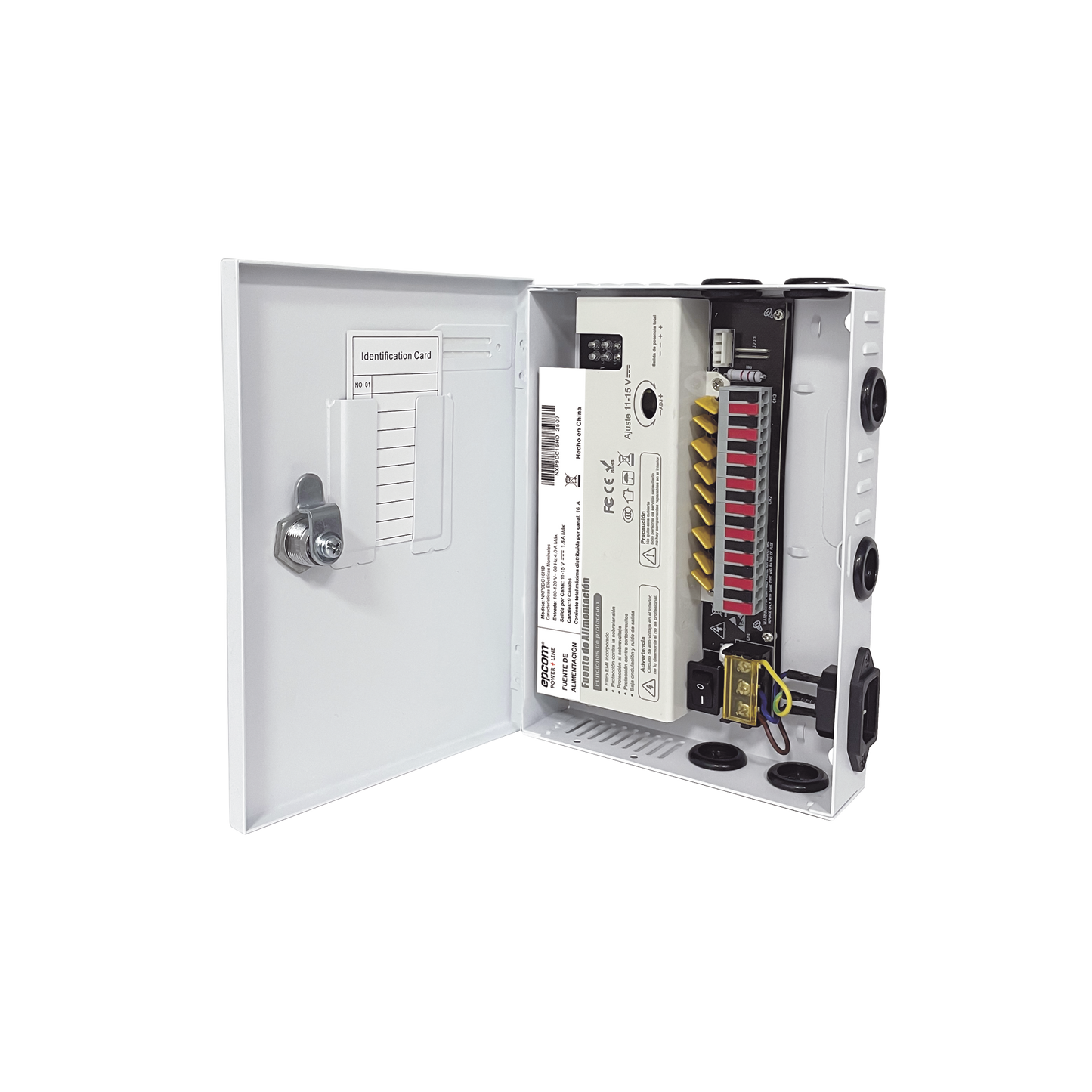NXP9DC16HD - Fuente / 11-15 V / 9 canales / 16 A / Alta tecnología en seguridad / Doble ventilador / Hasta 1.8 Amperes por Salida / Filtro de ruido por canal / Diseño de alta gama.