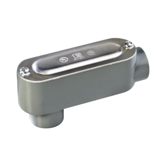 OLB-0306C - Caja oval roscada tipo LB de 2" (50.8 mm) Incluye tapa y tornillos.