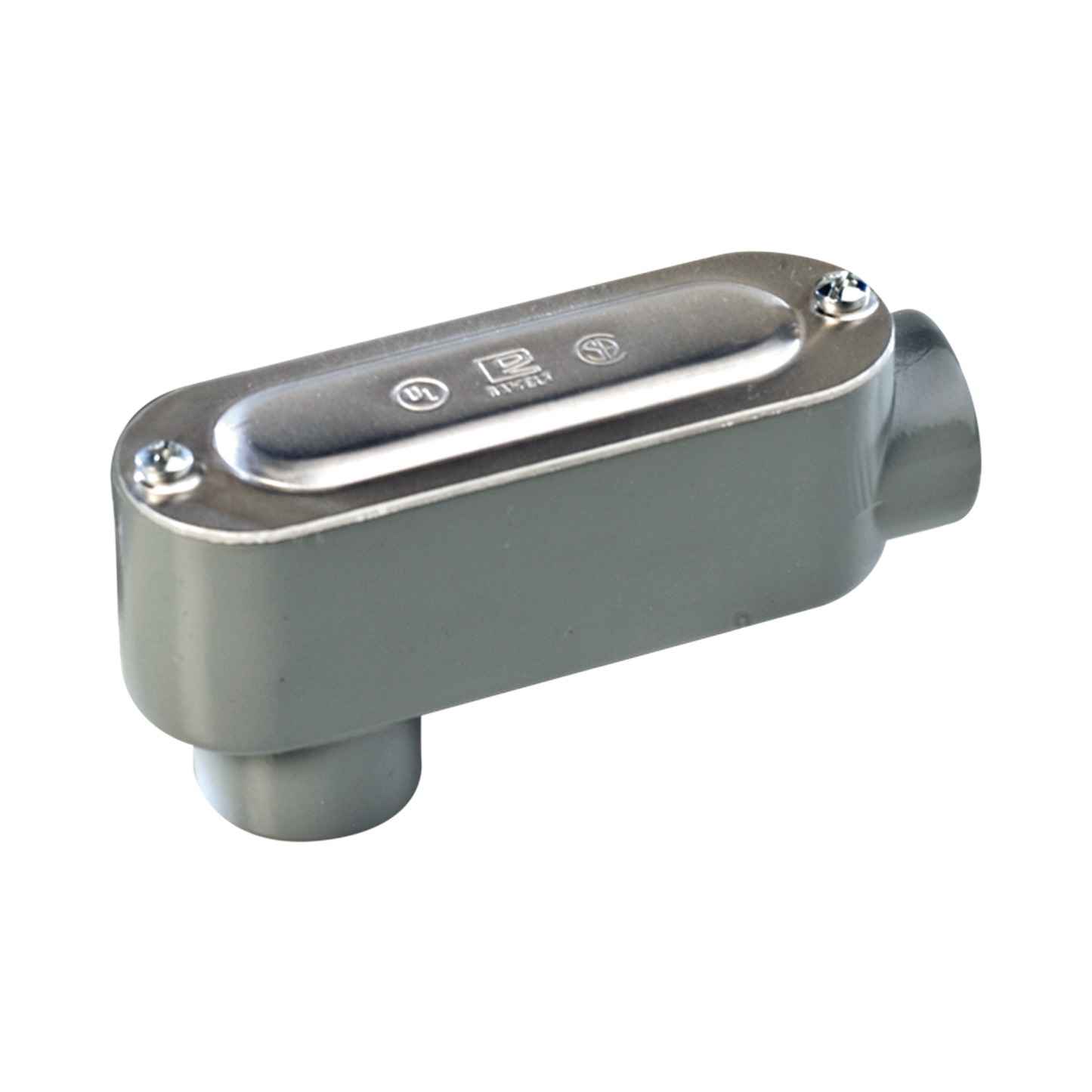 OLB-2986C - Caja Condulet tipo LB de 1/2" (12.7 mm) Incluye tapa y tornillos.