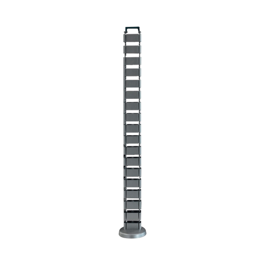 ORG-VERT Organizador de cables vertical articulado, ideal para llevar los cables del piso a mesa o a la cubierta del escritorio de manera segura