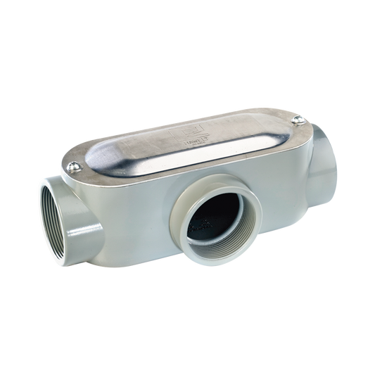 OT-0092C - Caja Condulet Tipo: T de 1" (25.4 mm). Incluye tapa y Tornillos.