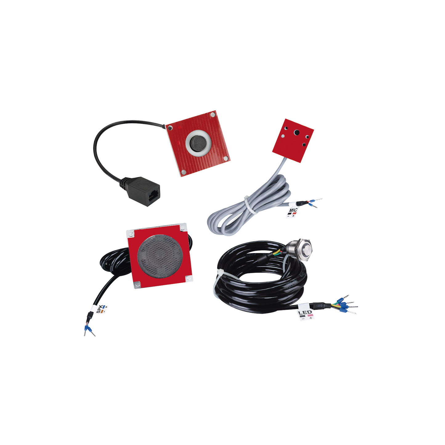 PA2FKIT - KIT de Accesorios para el modelo PA2F, incluye cámara, micrófono, parlante y botón, múltiples aplicaciones