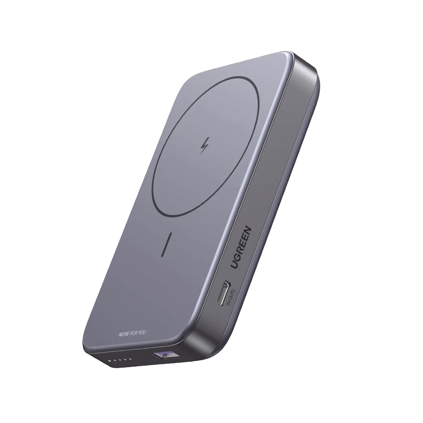 PB206 Power Bank MagSafe de 10000mAh NEXODE | 20W | 1 USB-C | 1 USB-A | Carga Rápida bidireccional | Soporta modo Standby | Soporte Plegable |  Ultra Delgado | Ultra ligero | Compatible con iPhone 15/14/13/12 | Color Gris.