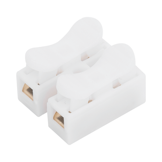 PCON2 - Conector tipo PUSH de 2 Contactos / Para una Conexión Rápida / Puentes de Cables