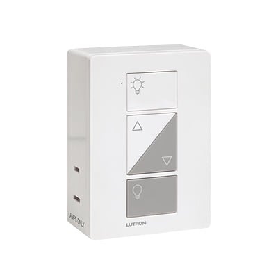 PD3PCLWH (Caseta Wireless) Adaptador inteligente para tomacorriente, seleccione 1 de las 3 funciones, atenuador, apagador ó repetidor señal inalámbrica Lutron. 100W LED / 300W INC/HAL