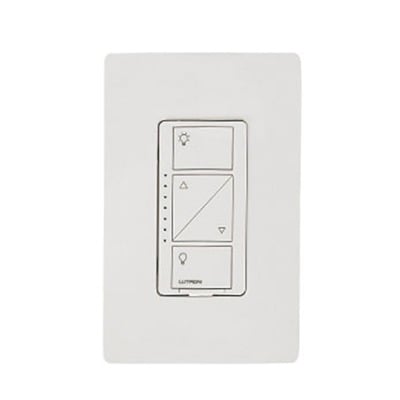 PD6WCLWH (Caseta Wireless) Atenuador de pared. Aumenta/Disminuye Intensidad de Iluminación.  No requiere cable neutro. 150W LED / 600W INC/HAL