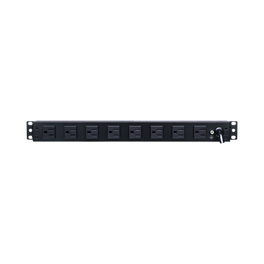 PDU15B2F8R PDU Básico Para Distribución de Energía, Con 8 Tomas NEMA 5-15R Traseras y 2 Tomas 5-15R Frontales, 1UR, 15 Amp, 120 Vca
