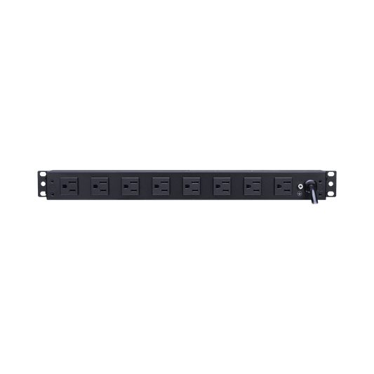 PDU15B8R PDU Básico Para Distribución de Energía, Con 8 Tomas NEMA 5-15R Traseras, 1UR, 15 Amp, 120 Vca