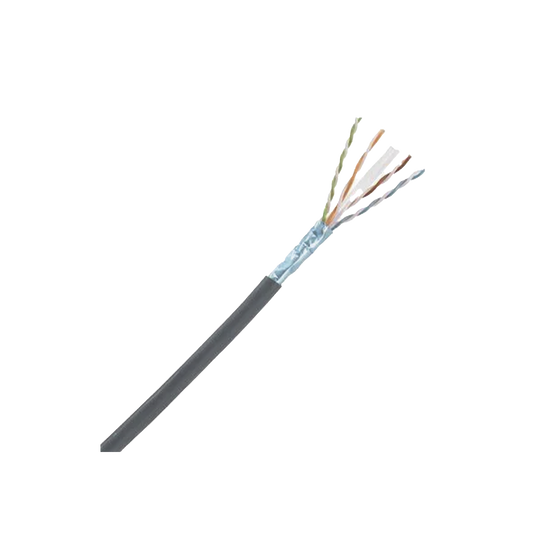 PFL6X04BL-CEG Bobina de Cable Blindado F/UTP de 4 Pares, Cat6A, Soporte de Aplicaciones 10GBase-T, LSZH (Libre de Gases Tóxicos), Color Negro, 305m