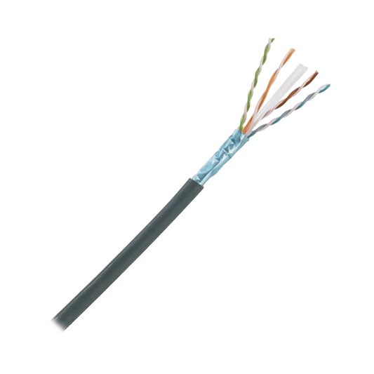 PFO6X04BL-CEG Bobina de Cable Planta Externa con Gel, de 4 pares, Cat6A, Blindado F/UTP, Color Negro, 305m