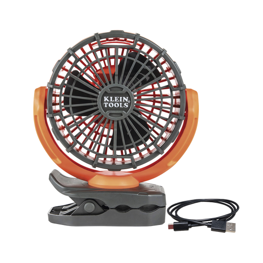 PJSFM1 - Ventilador Inalámbrico-Portátil Recargable Ideal para el Trabajo. Montable por Pinza o por Potentes Imanes. Incluye cable USB-C