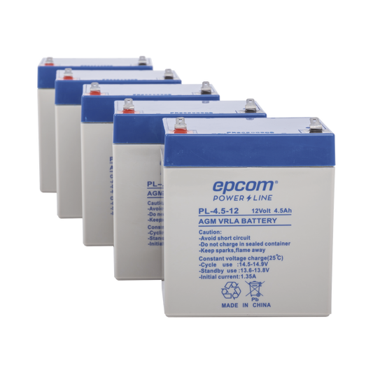 PL-4.5-12/PAQ Paquete de 5 Baterías PL4.512, Ahorre $ con este KIT